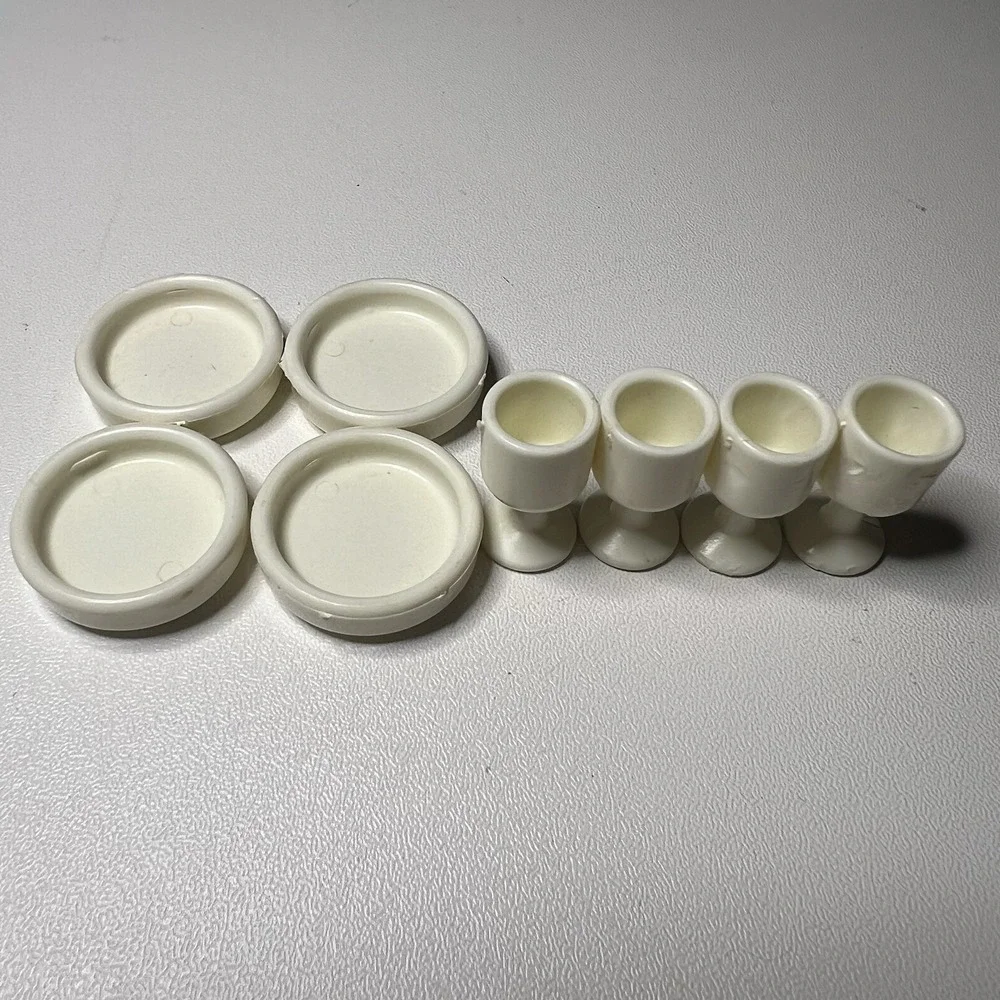 Vintage Chilton Doll Plastic Toy‎ Tea Goblet Bowl Set Pieces